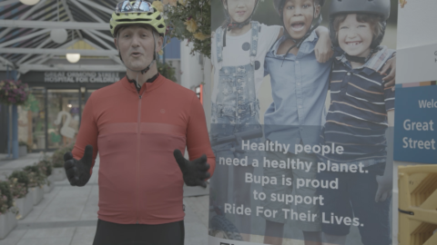 Mat Shaw, CEO of Great Ormond Street Hospital for Children, and formerly of Bupa, at the start of Ride for their Lives 2021