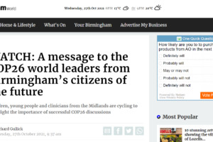 A message to the COP26 world leaders from Birmingham’s citizens of the future
