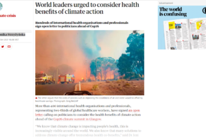 World leaders urged to consider health benefits of climate action