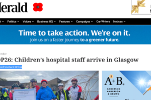 COP26: Children’s hospital staff arrive in Glasgow
