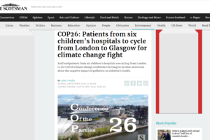 COP26: Patients from six children's hospitals to cycle from London to Glasgow for climate change fight