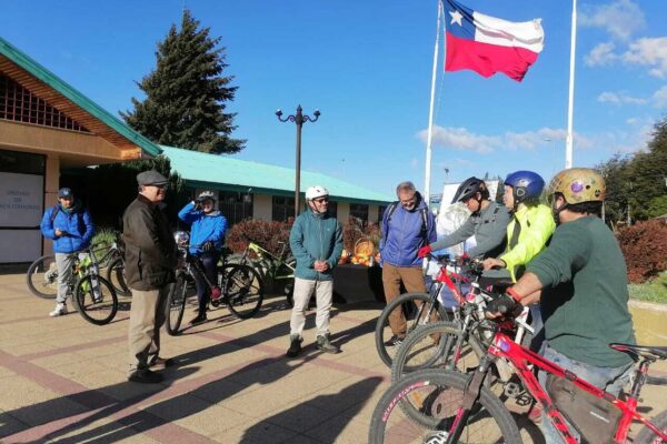 Coyhaique Riders and the flag of Chile