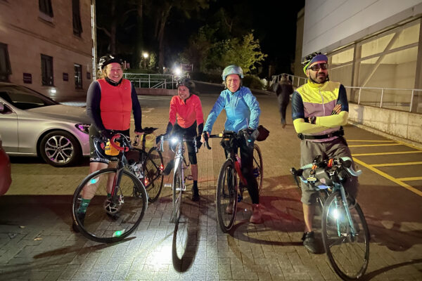Chinthika and others at the end of a day's ride